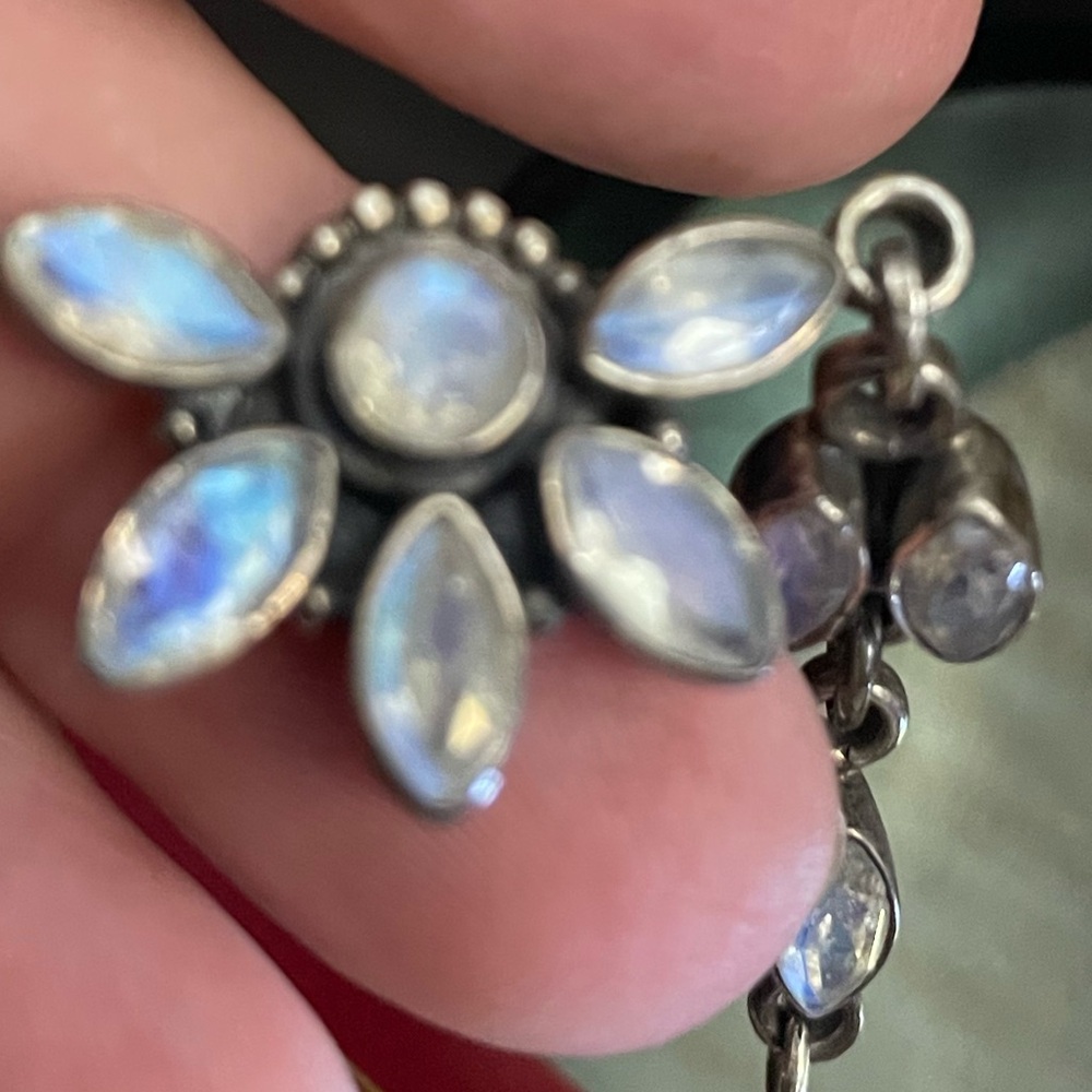 S.E. Joseph Jewelers Vintage Sterling Silver Moonstone Set - Picture 5 of 6